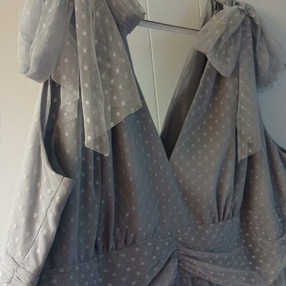 JessaKae Dusty Blue Jeanne Dress Plus Size (5x) - Picture 4 of 7